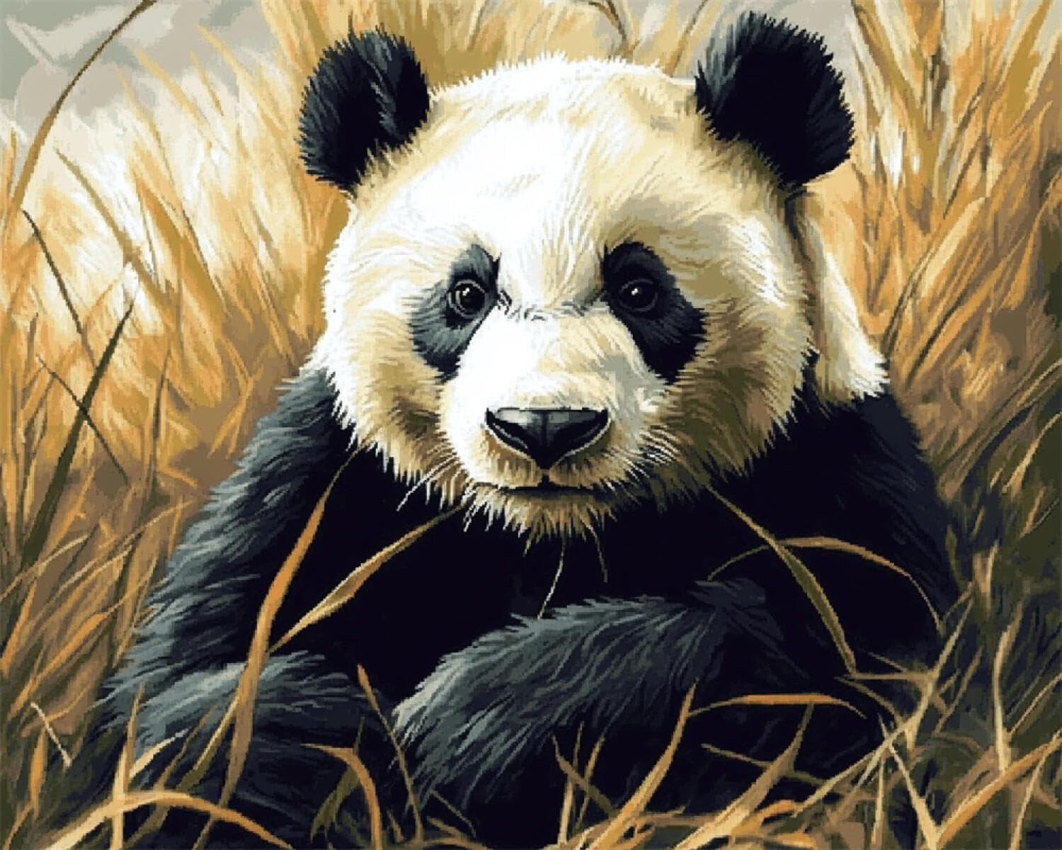 Henypt DIY Latch Hook Rug Kits Cartoon Panda 55x75cm