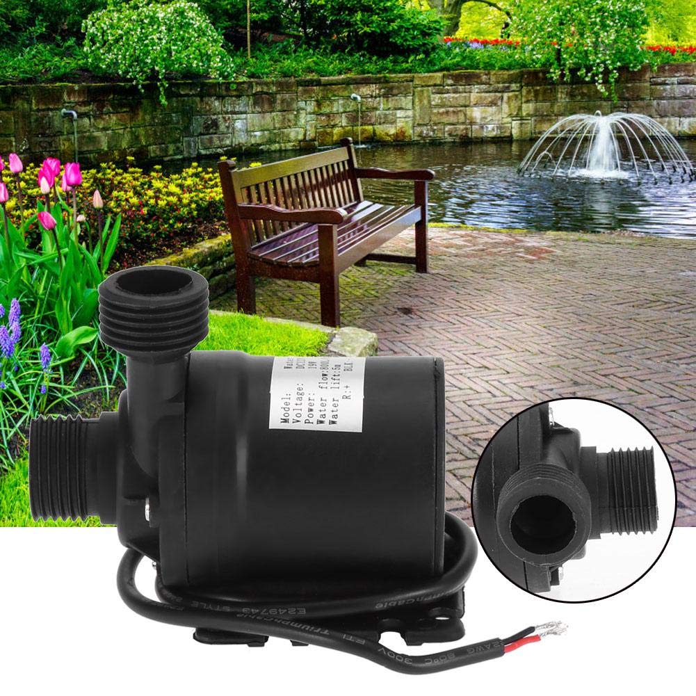 Bomba de jardín DC 12 V 800 L/H, mini bomba de agua para acuario pequeño, jardín, estanque, transportador de herramientas, máximo ascensor: 5 m