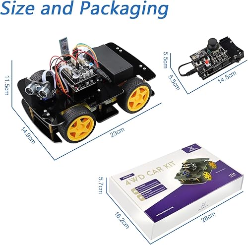 Vista 7 de Freenove Kit de coche 4WD con control remoto (compatible con Arduino IDE), seguimiento de línea, evitación de obstáculos, aplicación de control Con