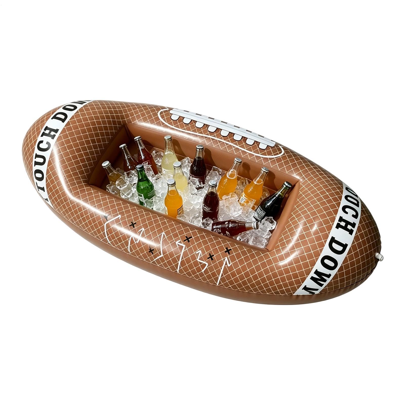 Enfriador de bebidas inflable de fútbol en PVC para fiestas veraniegas