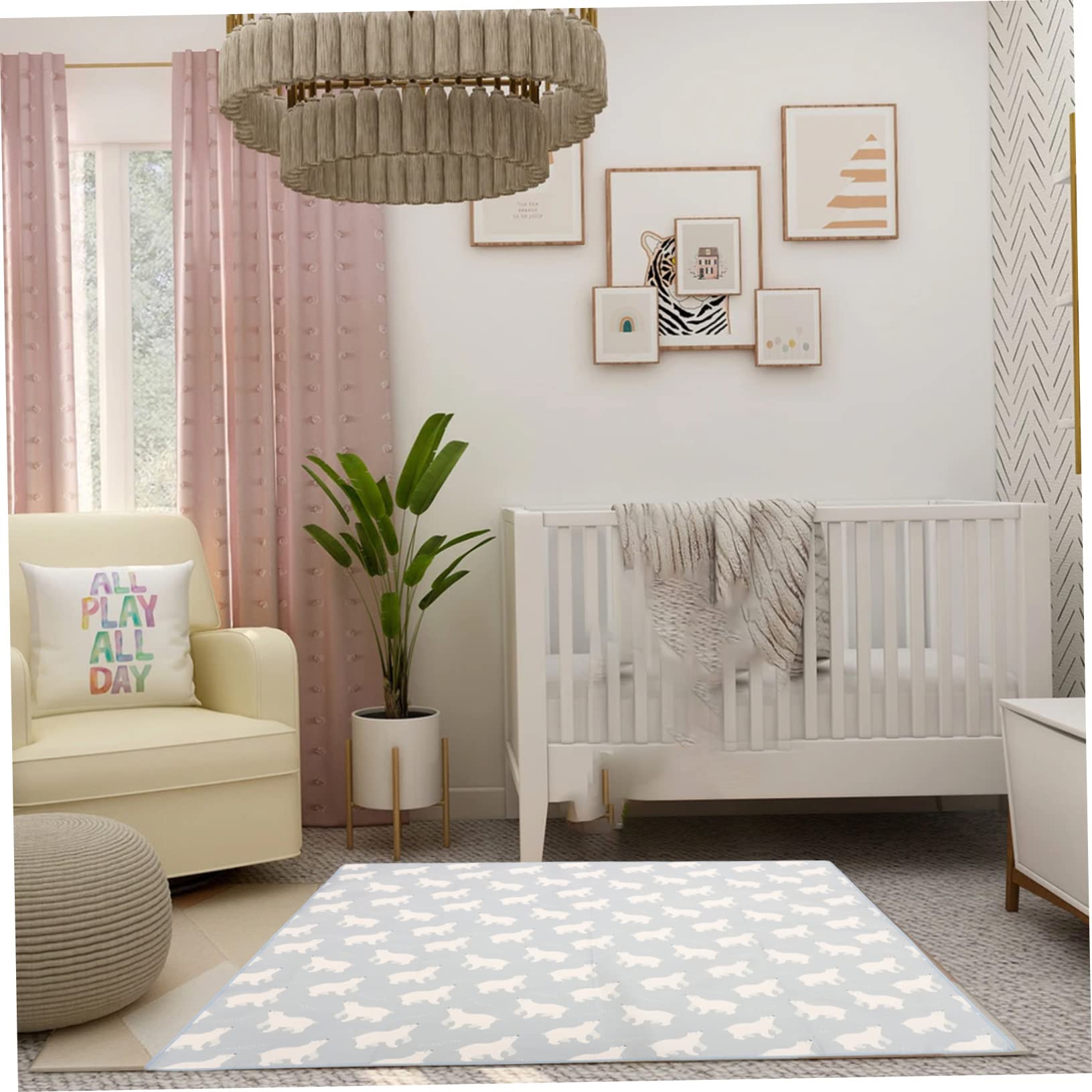 LALAFINA Tapis De Sol Antidérapant Pour Chaise Haute Tapis Multifonctionnel Pour Extérieur Confort Et Durabilité Idéale Les Éclaboussures