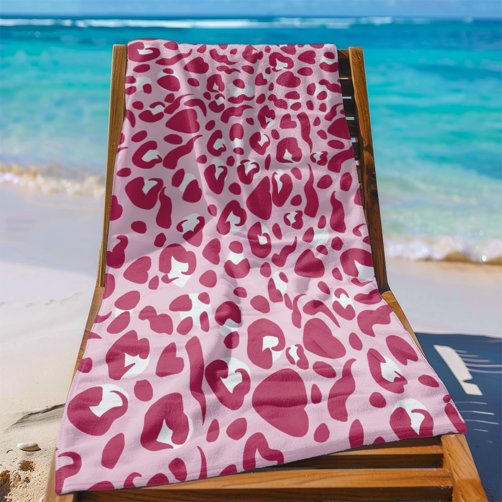 Fouta PlageModèle Rose Modèle Surdimensionné avec Diverses Tailles, Respirante et Portable, Parfaite pour Voyages Sorties Piscine et Usage Extérieur Quotidien 90x160 cm