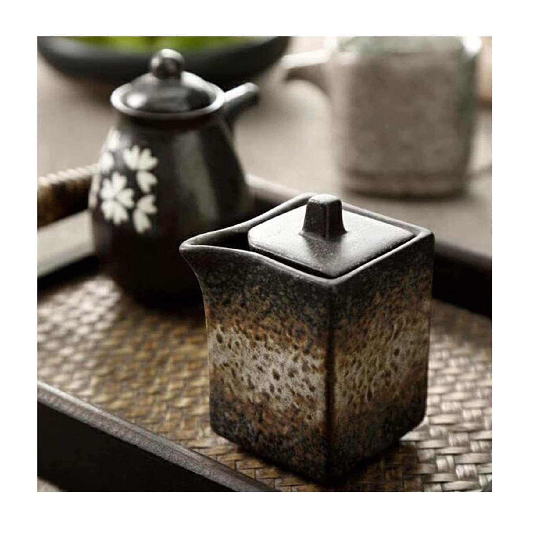 Distributore di Olio e aceto, Bottiglie di Olio in Ceramica Creativa, Bottiglie di Ceramica, ampolla per Salsa di soia, aceto, condimento Liquido, Contenitore per la Cucina