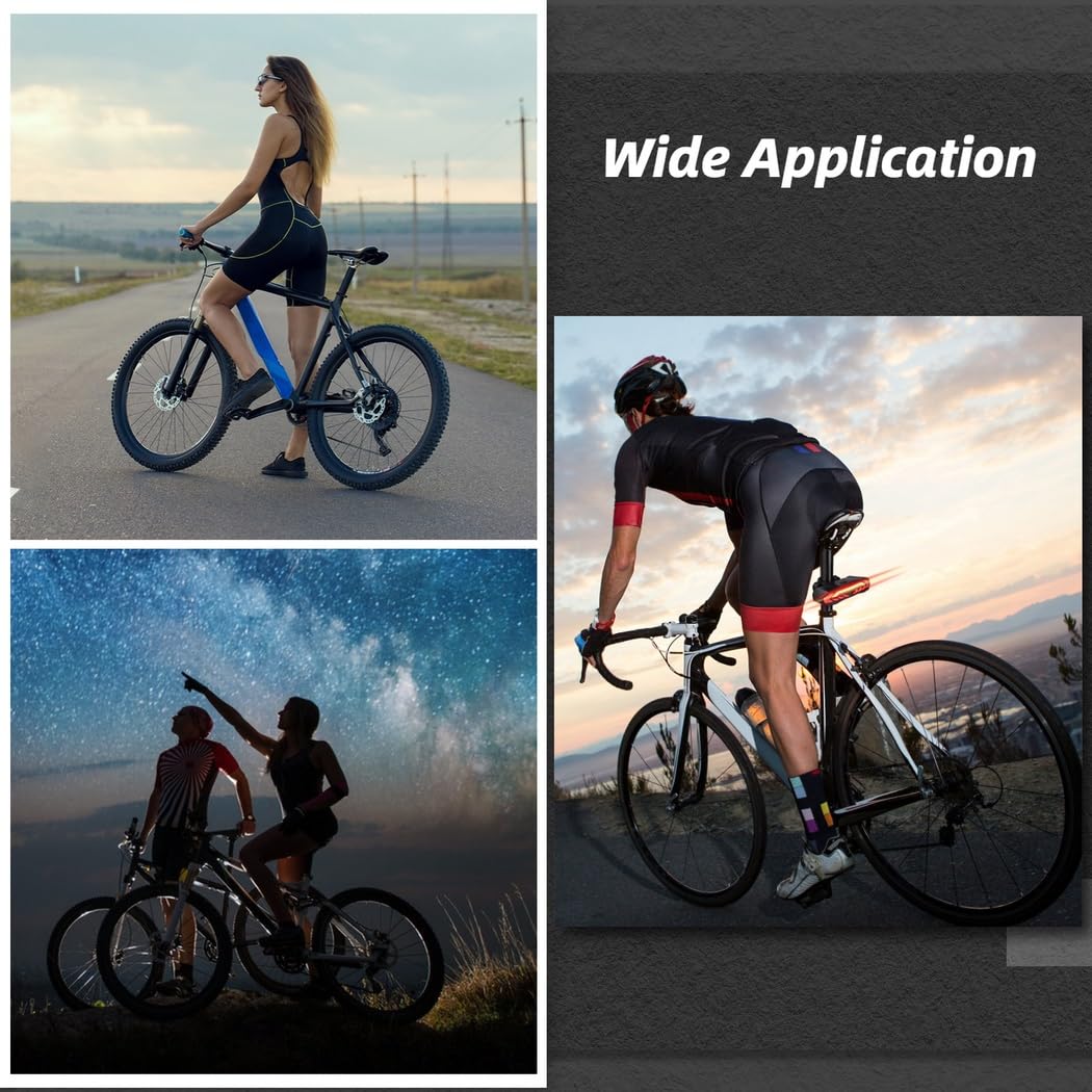 Smart Bike - Kit fanale posteriore con indicatori di direzione e telecomando, 5 in 1, allarme per bicicletta, luce del freno, luce posteriore ricaricabile, campanello elettrico antifurto impermeabile
