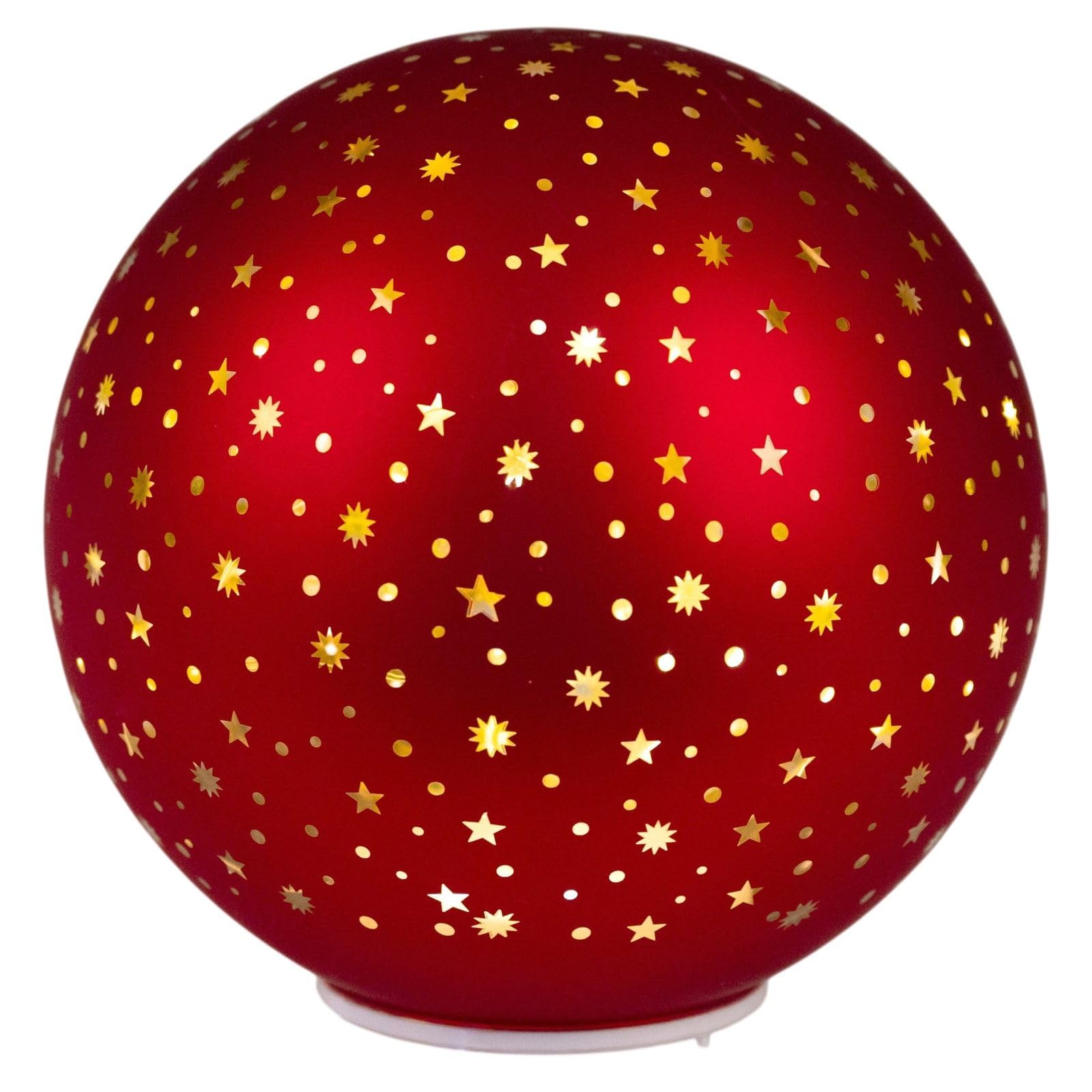 formano Świecąca kula LED, 20 cm, obracana z timerem, dekoracja