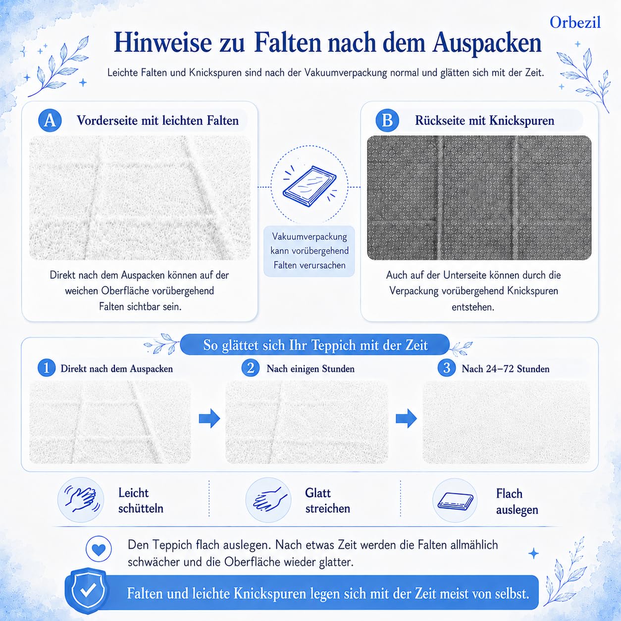 Hochflor Teppich Weiß 200 x 300 cm, Flauschiger Waschbarer Shaggy Teppich mit Anti-Rutsch-Unterseite, Leichtgewichtiger Langflor-Kuschelteppich für Wohnzimmer, Schlafzimmer und Kinderzimmer