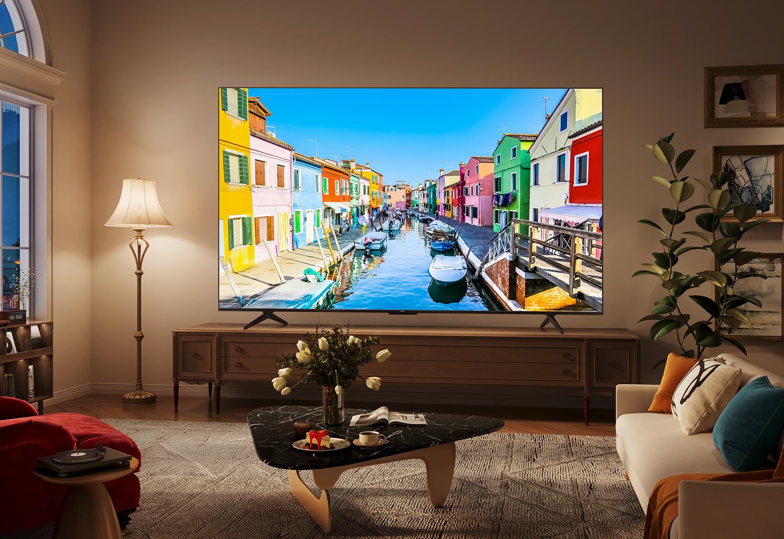 TCL 43T7B 43-Zoll QLED Pro Fernseher, 4K Ultra HD, HDR Pro, Smart TV Unterstützt von Google TV (Dolby & Atmos, Motion Clarity, Freihändige Sprachsteuerung, Kompatibel mit Google Assistant & Alexa)