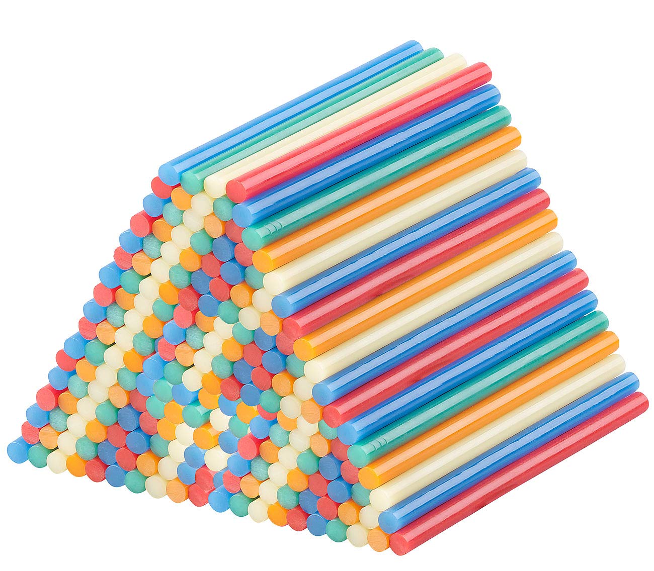AGT Heißklebepatronen: 4er-Set 50 Klebesticks für Heißklebepistolen, 11 x 200 mm, bunt (Hot-Stick, Kleber)