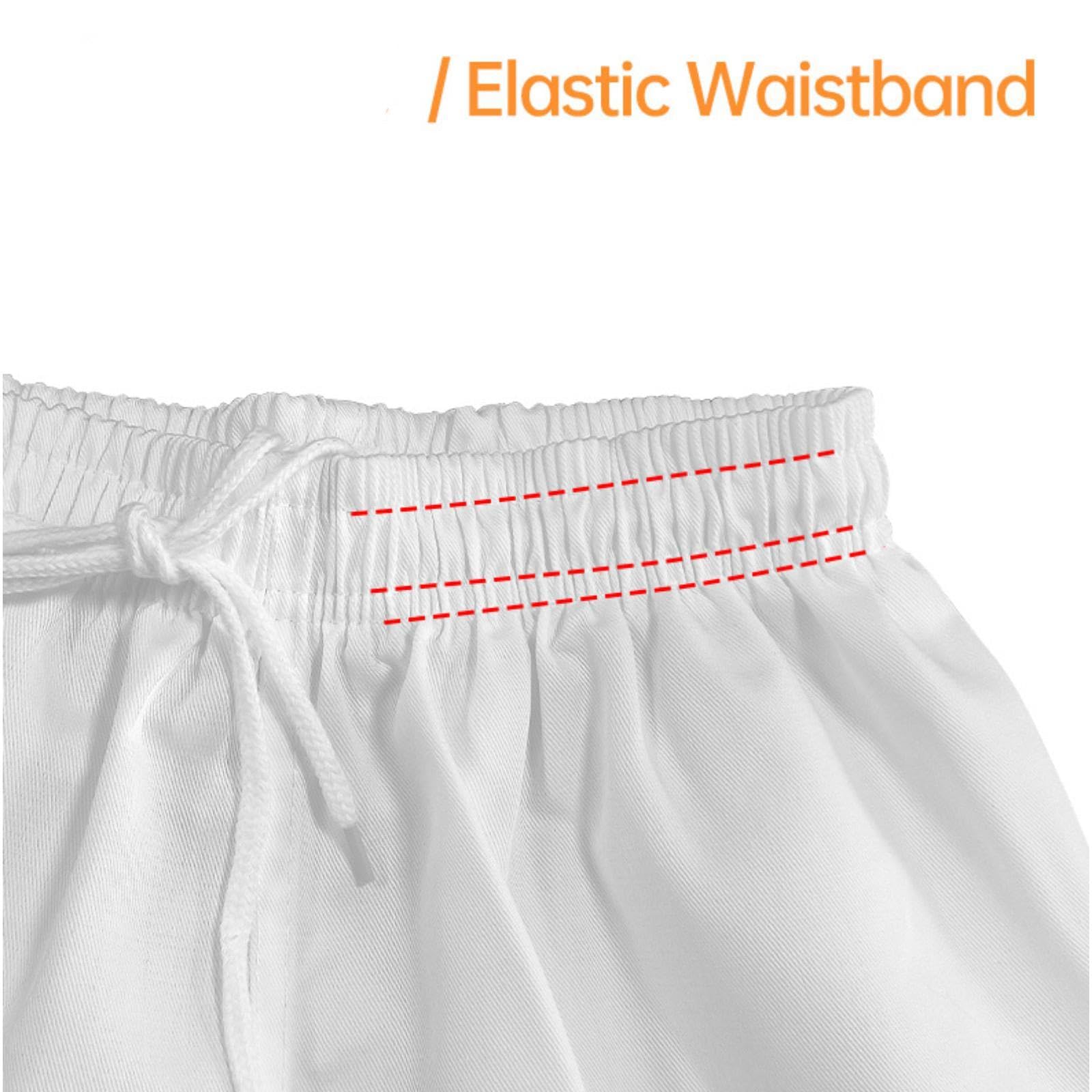 perfk Uniforme da karate, tute da karate, set con cintura, elastico in vita, versatile gi da karate, abbigliamento da karate per esercizi di allenamento di