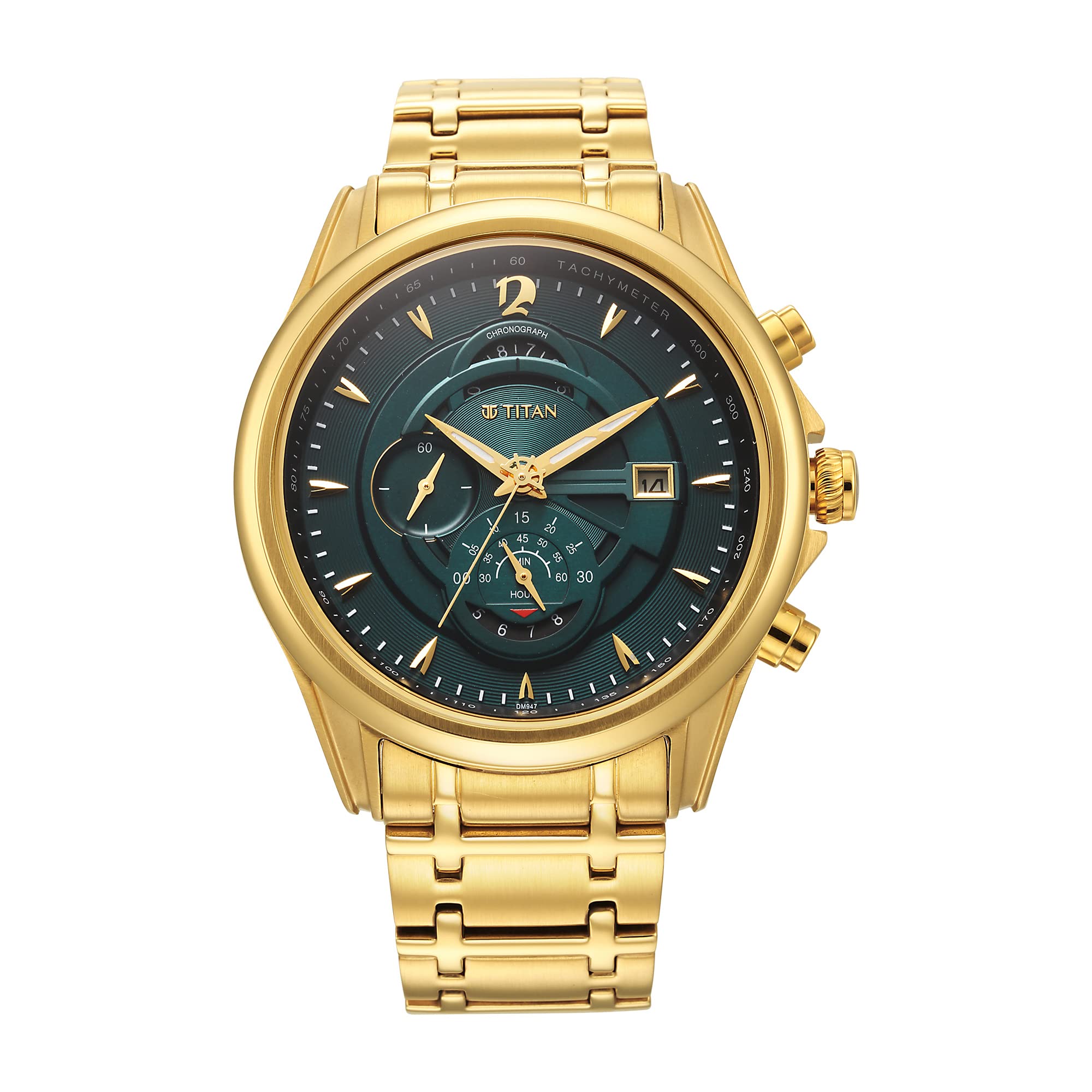 Titan Regalia Premium Green Chrono Stainless Steel Strap Analog Watch for Men-NS1830YM02 (B0BRQGXT2N) Amazon Price History, Amazon Price Tracker