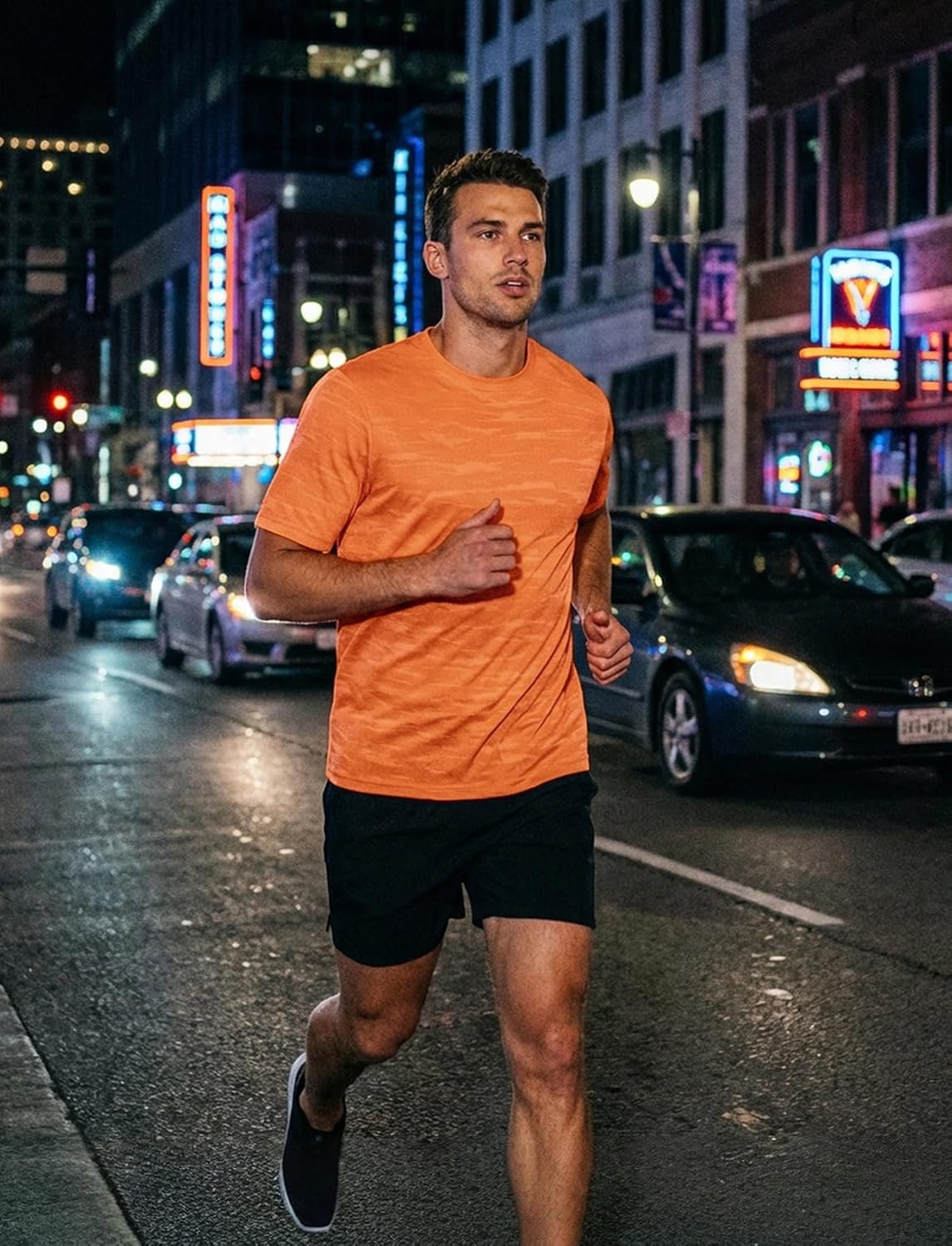 Zengjo Mens Athletic Shirts Short Sleeve Moisture Wicking Gym Workout Running Crewneck T-Shirt Quick Dry Sports Fitted Tee - Image 3