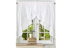 Ellis Curtain Stacey Ruffled Swag: Elegance at Your Windows