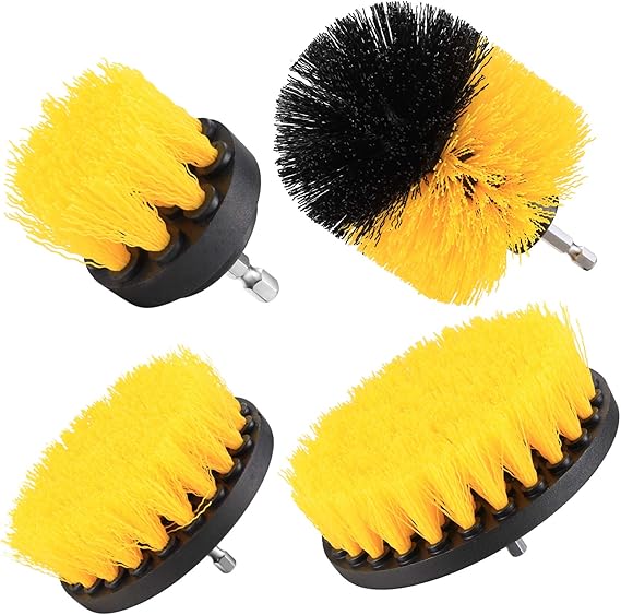 HAOCHEN JS061 Does not apply 4 Pcs Drill Brushes set, Scrubbing Brush