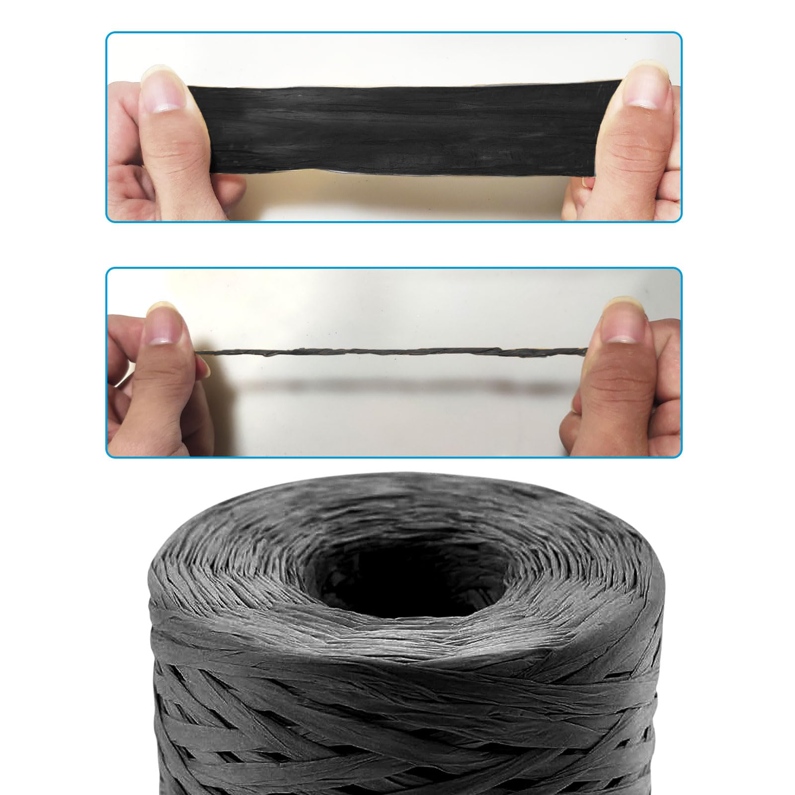 Creatrill 218 Yards Raffia Paper Craft Ribbon Packing Paper Twine, 1/4 Inch by 218 Yards