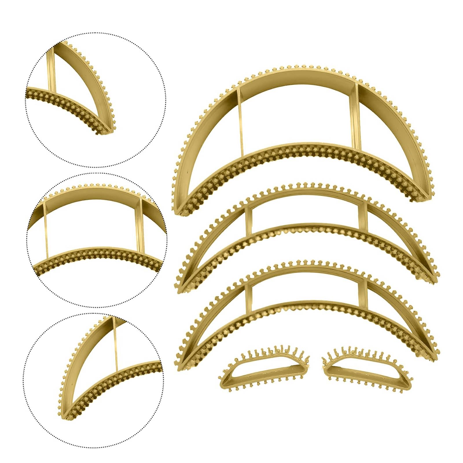 5Pcs styling coiler set Bump it Volume Hair hair accessory Hair bumps for volume insert Fluffy hairdressing tools for women and girls (Gold) - Image 3