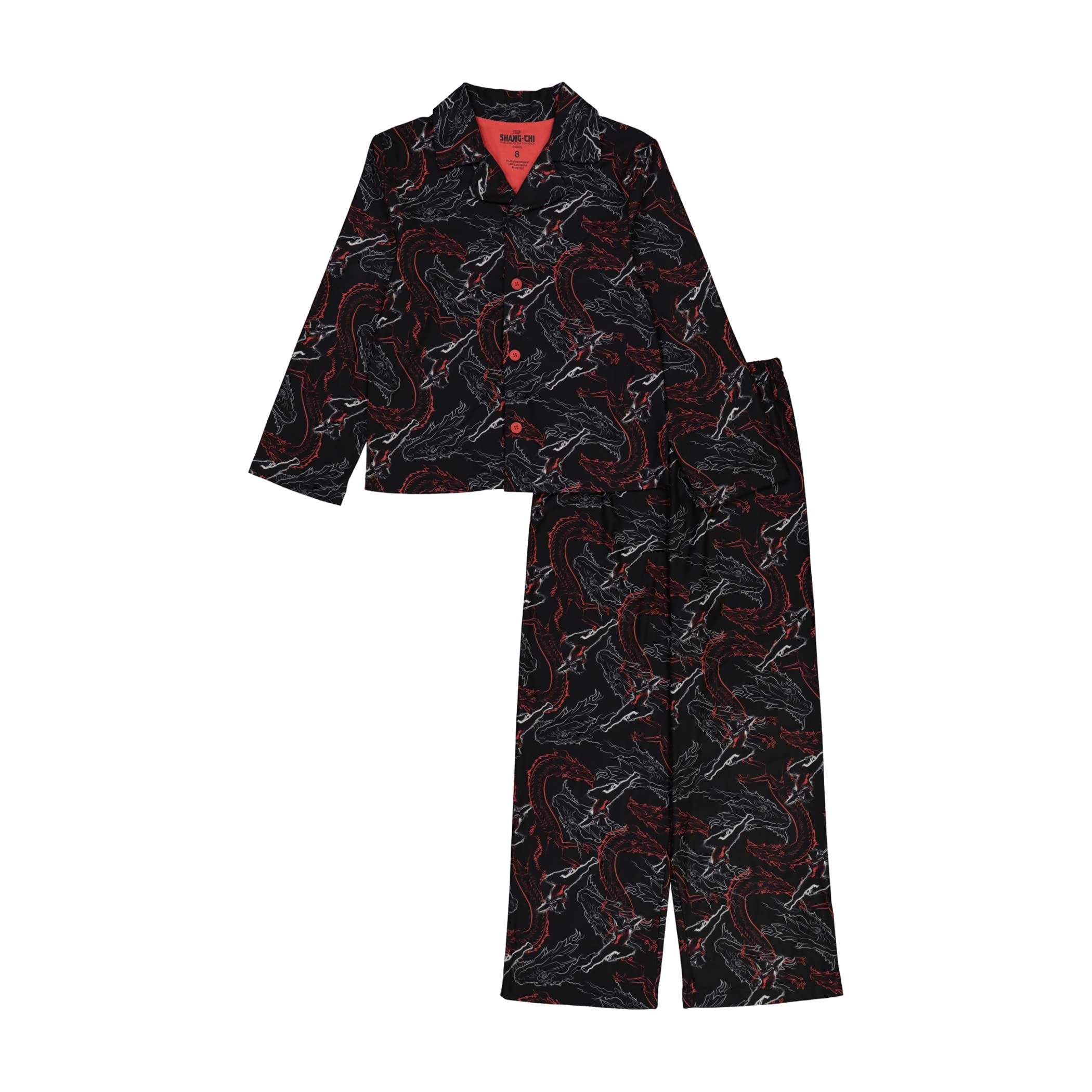 Marvelboys Shang-chi Button Front Pajama Set Pajama Set (pack of 6)