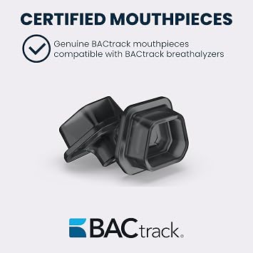 BACtrack C6 & C8 Breathalyzer Mouthpieces | 20ct | Individually Wrapped | Food-Grade | BAC Alcohol Tester Replacement Tips
