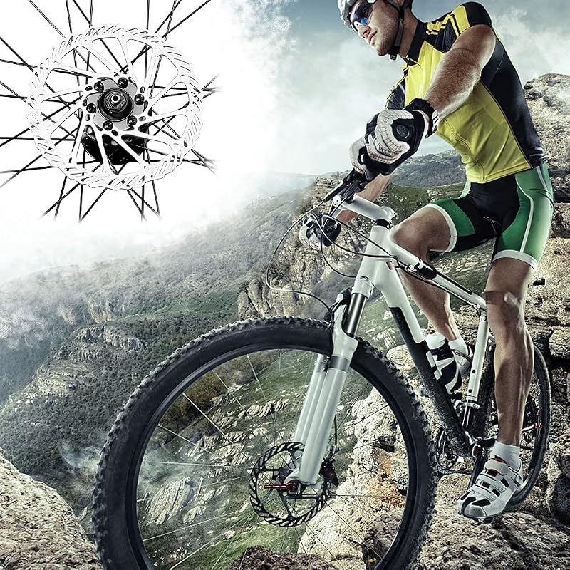 GoHZQ Rozsdamentes Acél Féktárcsa Szett 180 mm - 2 db Kerékpár Tárcsa 12 Csavarral MTB Országúti BMX Biciklikhez