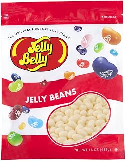 Jelly Belly Coconut Jelly Beans 1 lb Resealable Bag - Real Coconut Flavor, Gluten-Free, Peanut-Free Tropical Candy