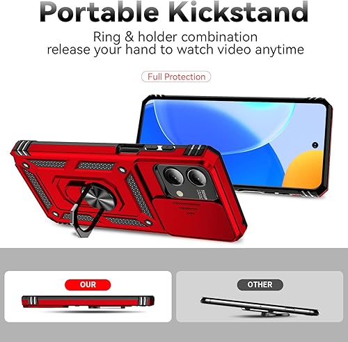 Miniatura 6 de SunStory Funda para Motorola Moto G Stylus 5G 2023 con protector de pantalla HD, funda deslizante para cámara deslizante y soporte, grado militar,