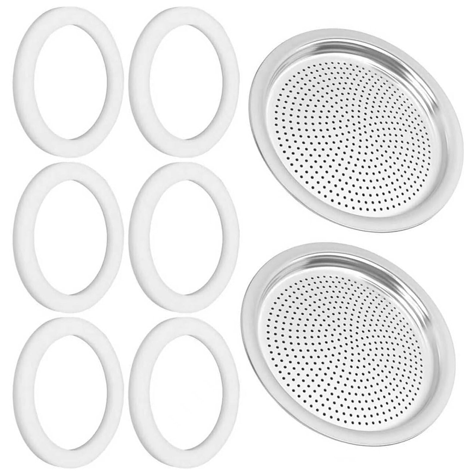 RUINBNC Mocha Pots Replacement Gasket and Filter Plate Mocha Pots Filter and Silicone Gasket Seal Set Coffee Makers Accessories Espresso Machine '