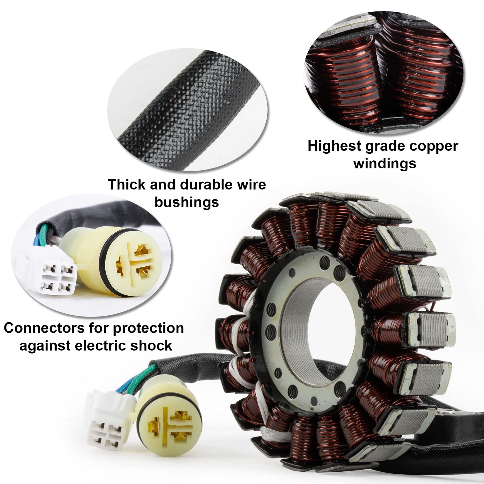 PSLER Bobine D'allumage de Moteur Magneto Stator pour moto pour ATV BEAR TRACKER YFM250 2001-2004 et pour BIG BEAR 250 YFM250 2007-2009 et pour BRUIN 250 YFM250 et pour 660 YFM660