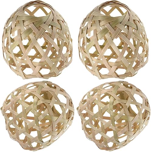 Pantalla de luz de techo, 4 piezas, pantalla de lámpara de techo de estilo rústico, cubierta de lámpara de techo, cubierta de lámpara de mini globo,