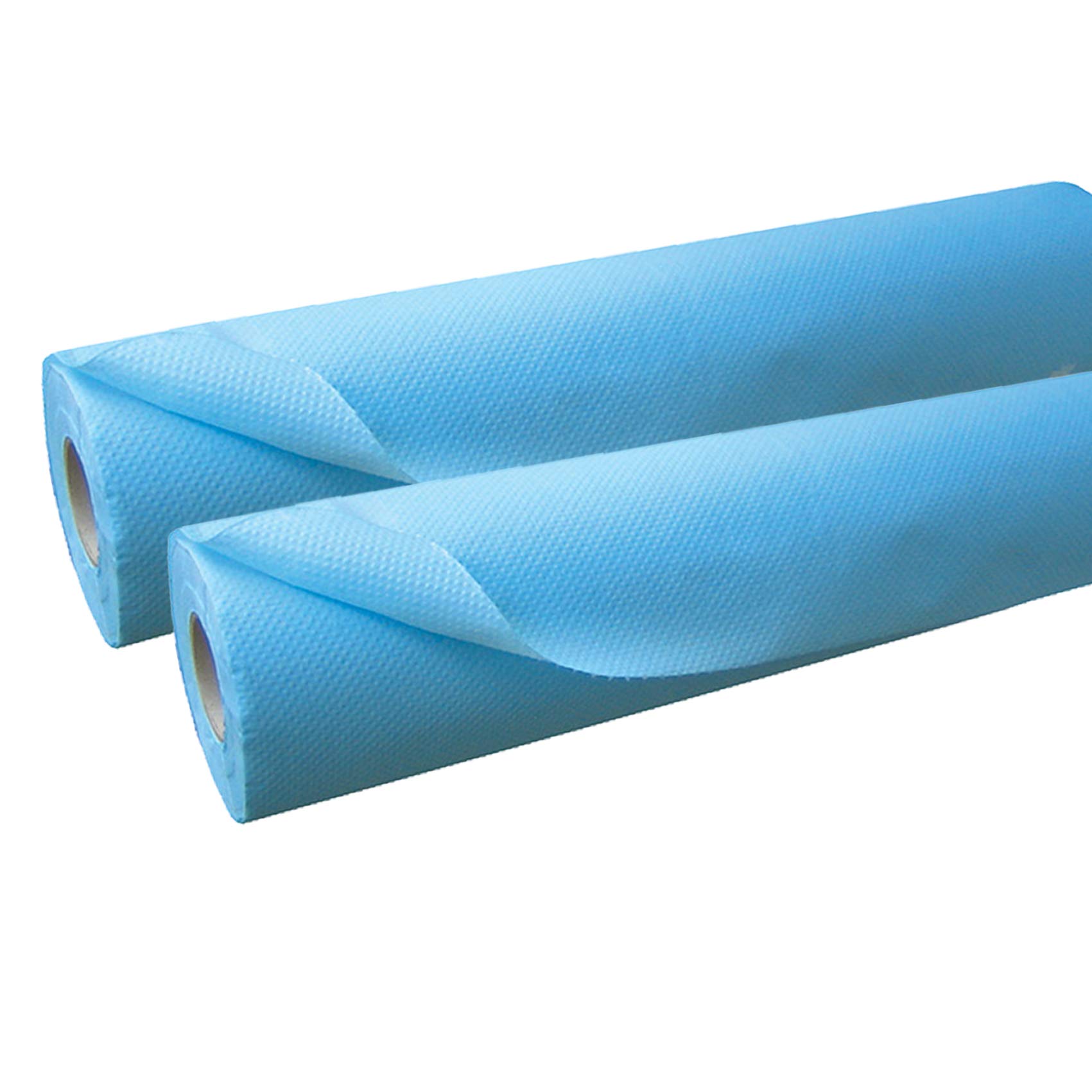 DSTOCK60 - DRAPS EXAMENS BLEUS PLASTIFIÉS - 70 X 190 CM - LOT DE 2 ROULEAUX
