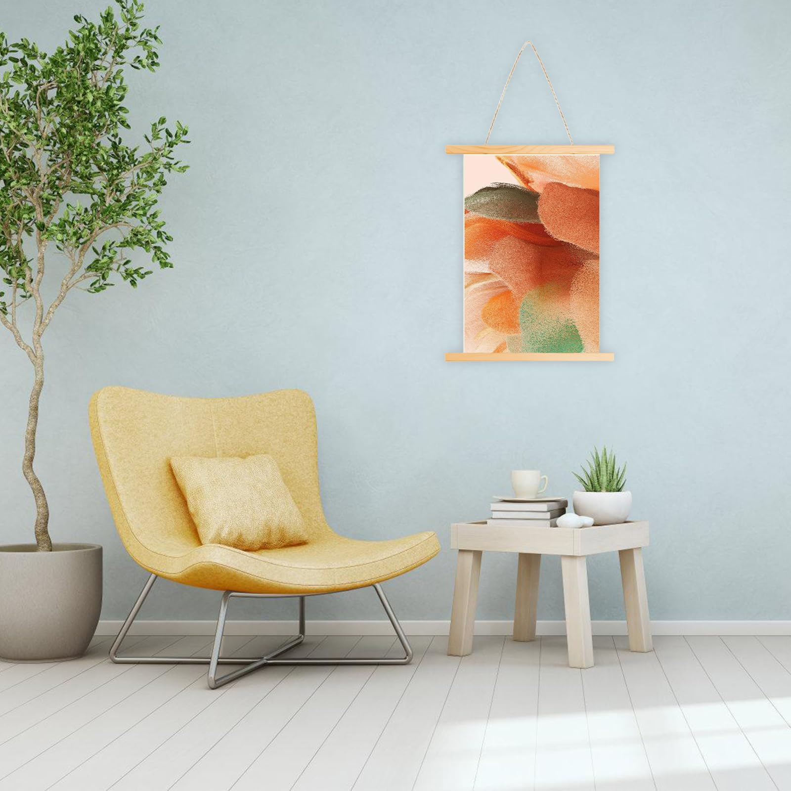 3 Listelli Magnetici Per Poster A3 - Legno Di Quercia Nero, 31 Cm, Con Ganci, Per Quadri E Foto