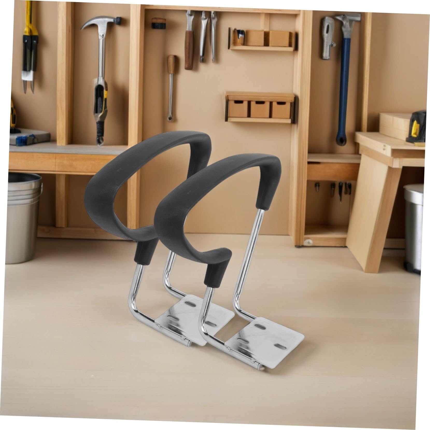 NUOBESTY 2pezzi Braccioli Ricambio Sedie Ufficio Staffa Anelli Braccioli Plastica Scrivania Sedia Computer Nera