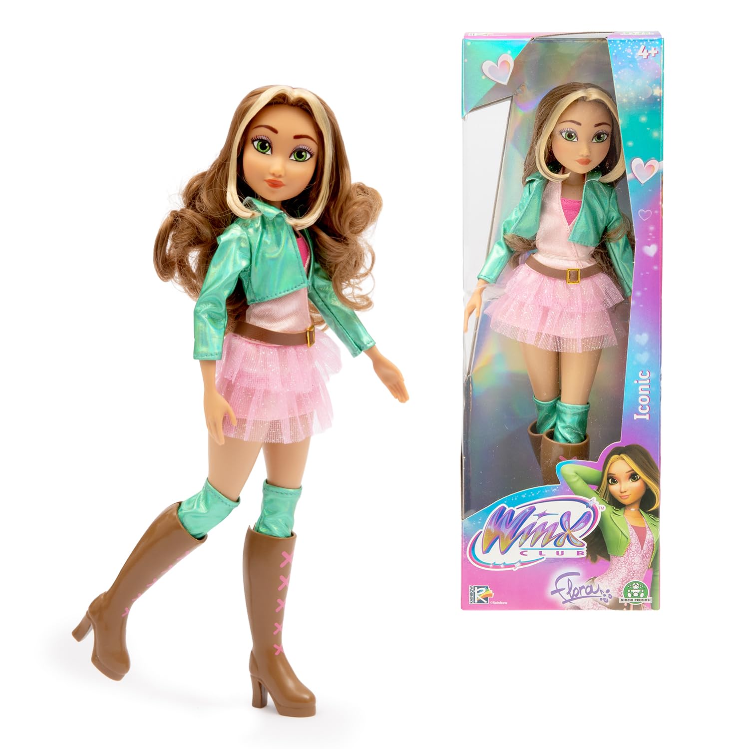 Winx Iconic Doll – Flora with Signature Outfit & Articulated Joints – Classic 27cm Fashion Doll with Long Flowing Hair – Official Winx Club Toy for Girls – Magical Adventure Play – Ages 4+