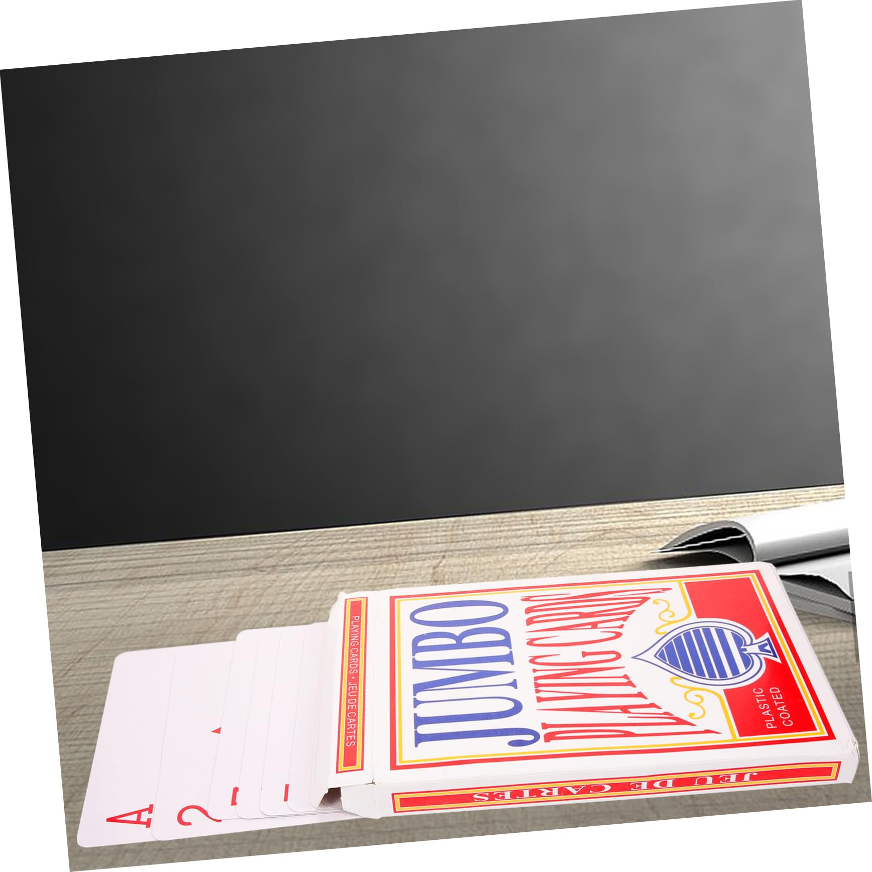WOONEKY Juego de Cartas de Póquer Gigante para Fiesta, Efecto Decorativo, Fácil de Llevar, Material Papel, 1 Set para Juegos de Mesa y Diversión