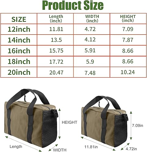 Miniatura 2 de Bolsa de herramientas pequeña, bolsas de herramientas de gran capacidad para hombres, bolsa organizadora de herramientas, tiene correas para el