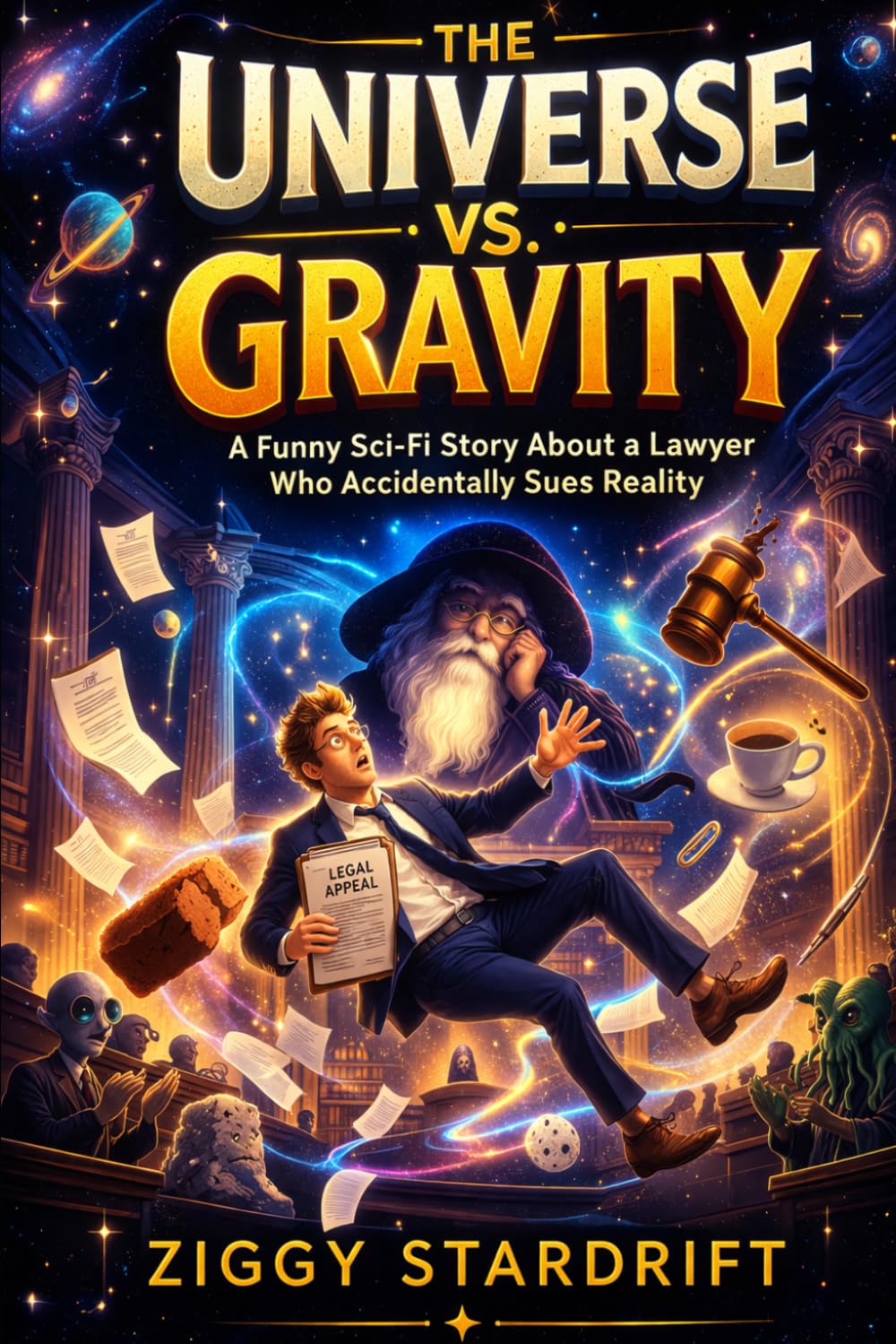 The Universe vs. Gravity: A Funny Sci-Fi Story About a Lawyer Who Accidentally Sues Reality (Cosmic Comedy Chronicles)