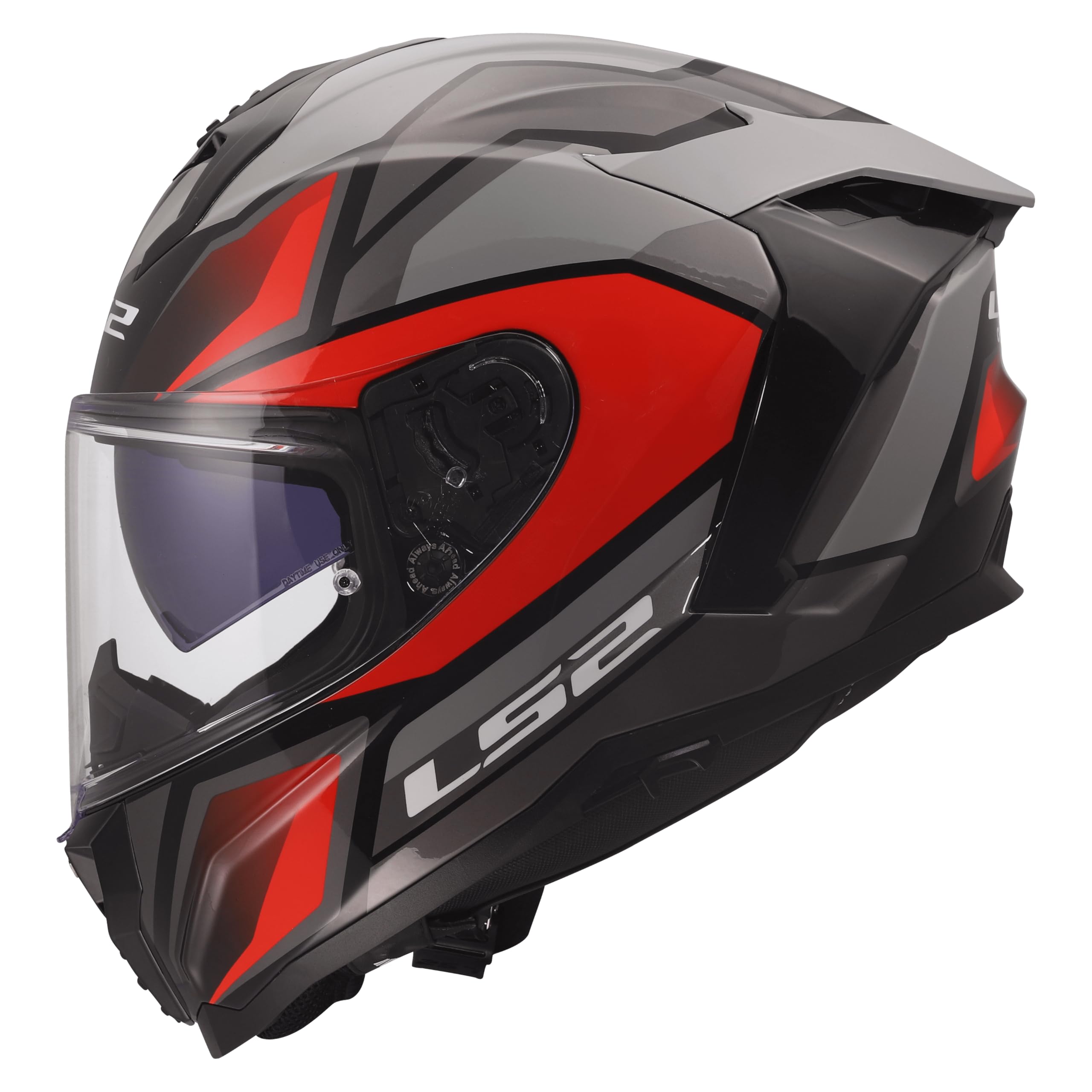 LS2, Casco Moto Integral CHALLENGER II VIPER Grey Red, M