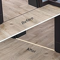 Vista 6 de Tira de umbral de 78.7 in × 1.6 in, tiras de transición de piso, tira divisora de puerta de piso autoadhesiva, perfil laminado plano para suelo
