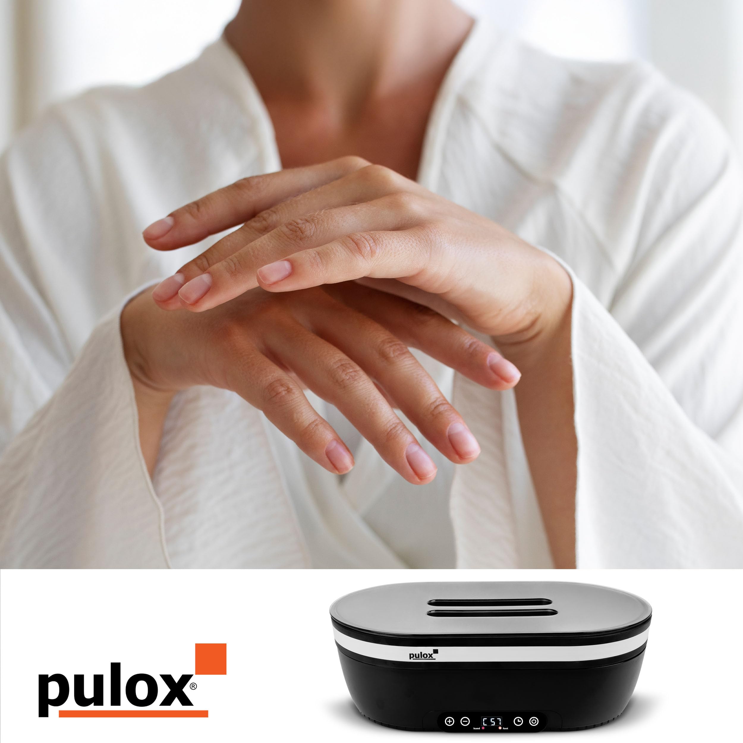 Pulox Bagno di paraffina WB-4500 - Bagno di cera grande da 4500 ml per mani e piedi con accessori e cera 4x