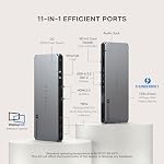 Satechi Thunderbolt 4 Dock 100W Chargeur, double moniteur HDMI 4K/60Hz, 40Gbps Transfert de données, 2 USB-A 3.2, Ethernet, Thunderbolt 4 Dock pour MacBook Air/Pro M5, Mac/Windows, DisplayLink Logiciel requis