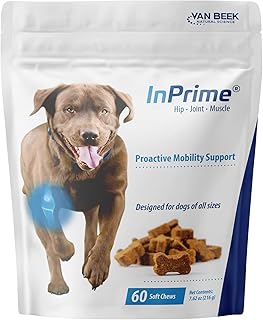 InPrime Canine - Natural Joint Support for Dogs - Helps Maintain Normal Joint Mobility & Function - Supports Hip and Joint for Dogs - Palatable Dog Joint Care - (60 Count)