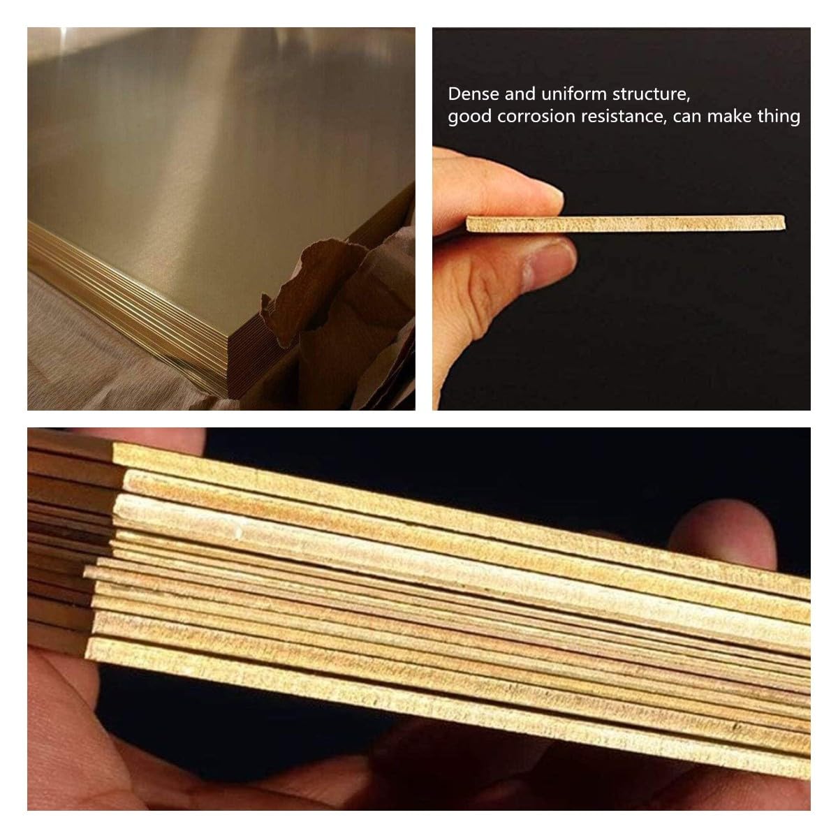 Messingblech, Breite 300 Mm, Dicke 1–6 Mm, Für Industrielle Heimwerkerarbeiten, Cu-Platte, Länge 200 Mm/Thickness 3.0Mm