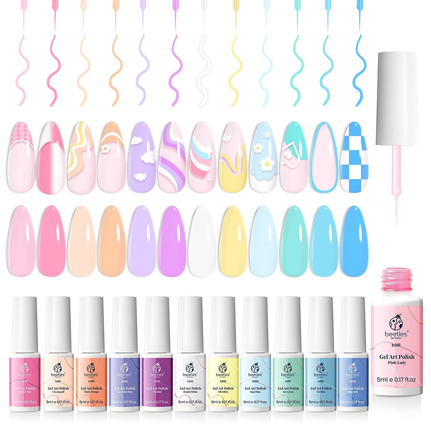 Beetles Gel Nail Polish Kit with U V Light 36W LED Nail