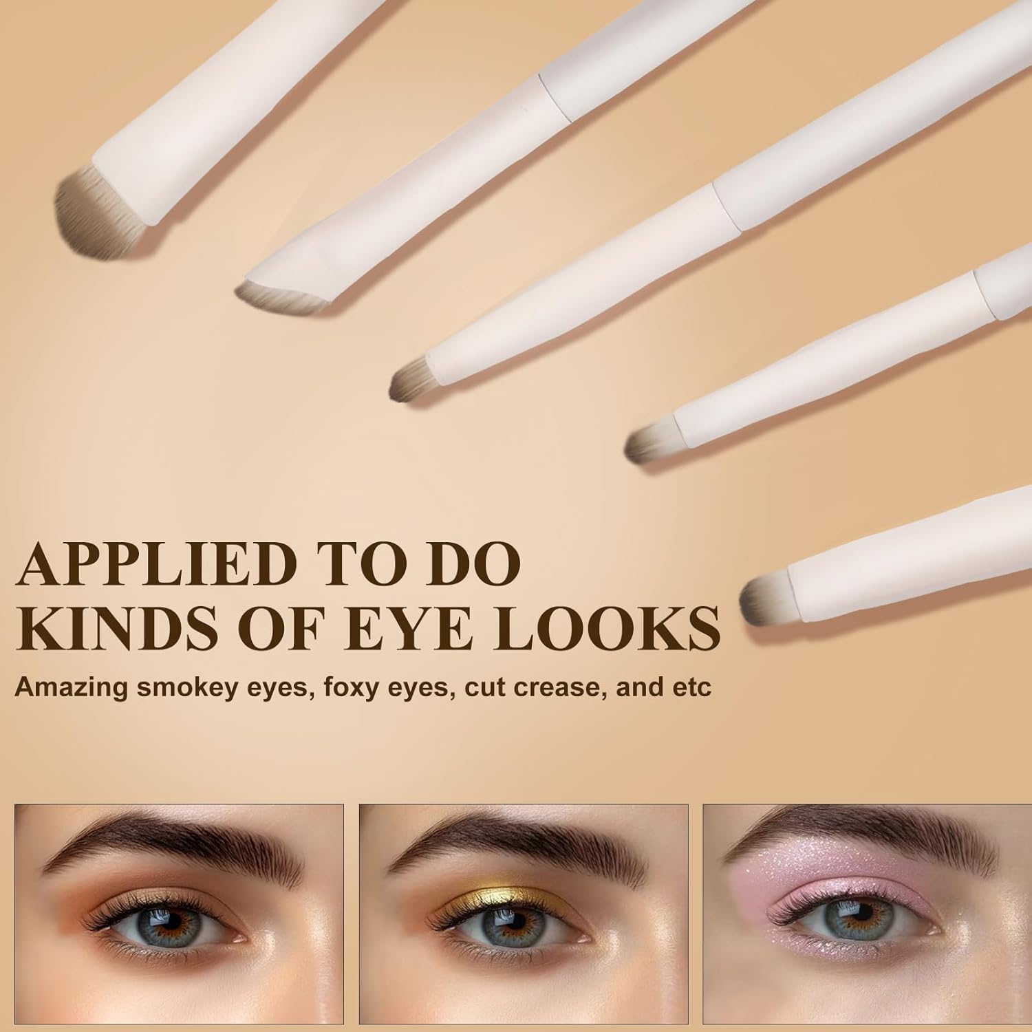 Makeup Brush Set Professional 13pcs,Premium Synthetic Powder Foundation Contour Blush Concealer Eyeshadow Blending Liner Make Up Brushes Kit(Milky B521) - Image 3