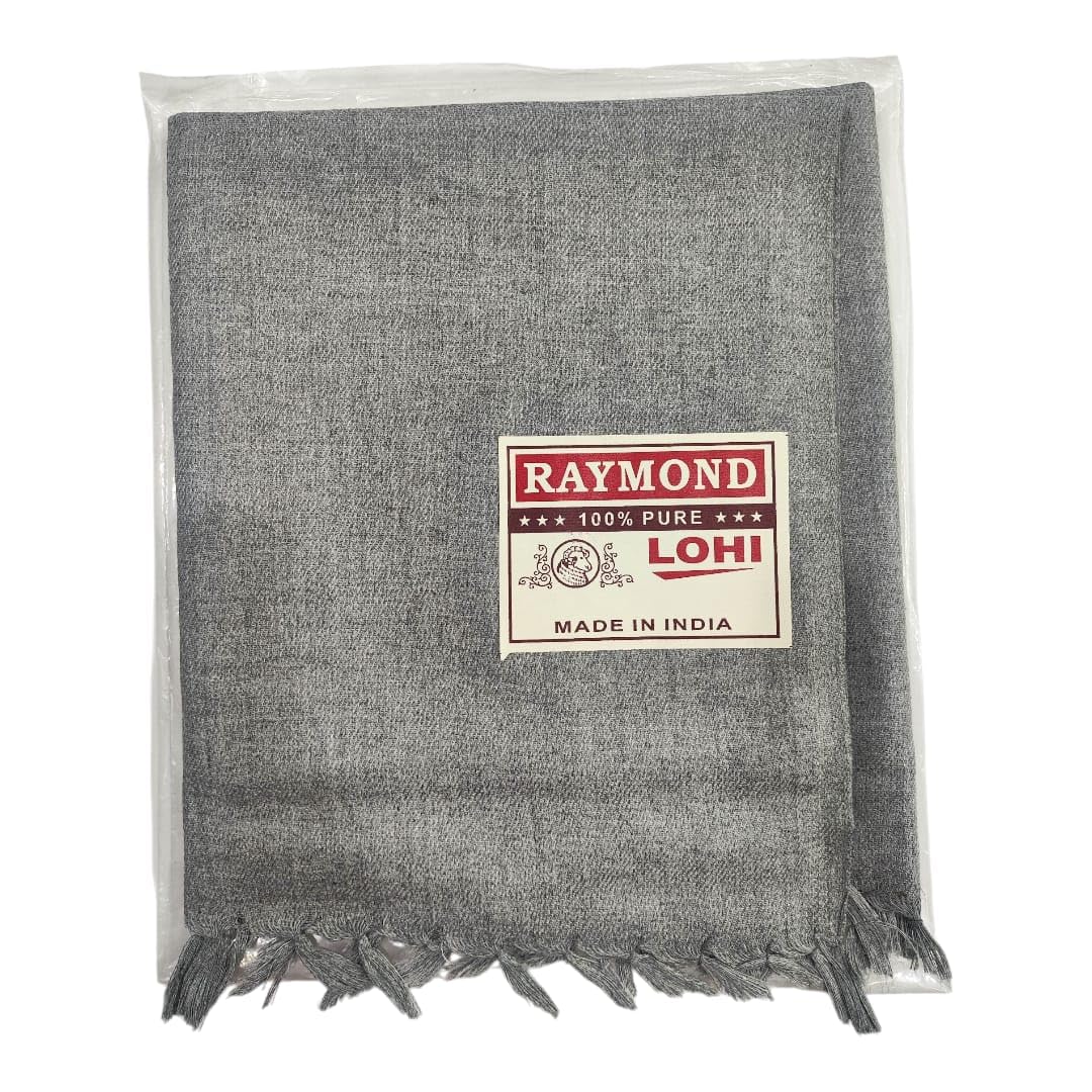 Men Woolen LOHI Pure Cotton Traditional Indian Lohi Throw Blanket, Grey with Tassels, Made in India-image-7