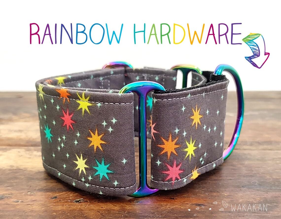 Collier Martingale pour chien : Fireworks, fabriqué à la main en Espagne par Wakakan