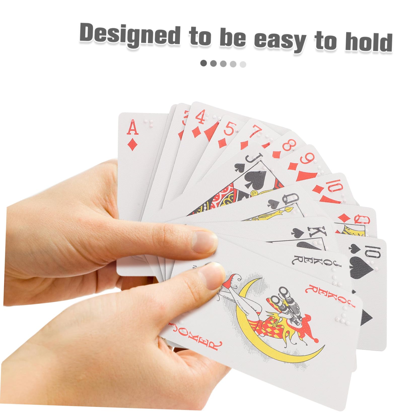 da Gioco in Braille Grandi per Ipovedenti e Non Vedenti Poker Accessibile per Adulti e Facilitano Giochi Inclusivi e Apprendimento