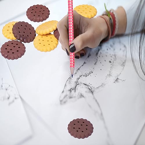 Miniatura 6 de ROPTO 40 unidades de borradores de alimentos para niños, borrador de galletas para niños, a granel, lindo y divertido