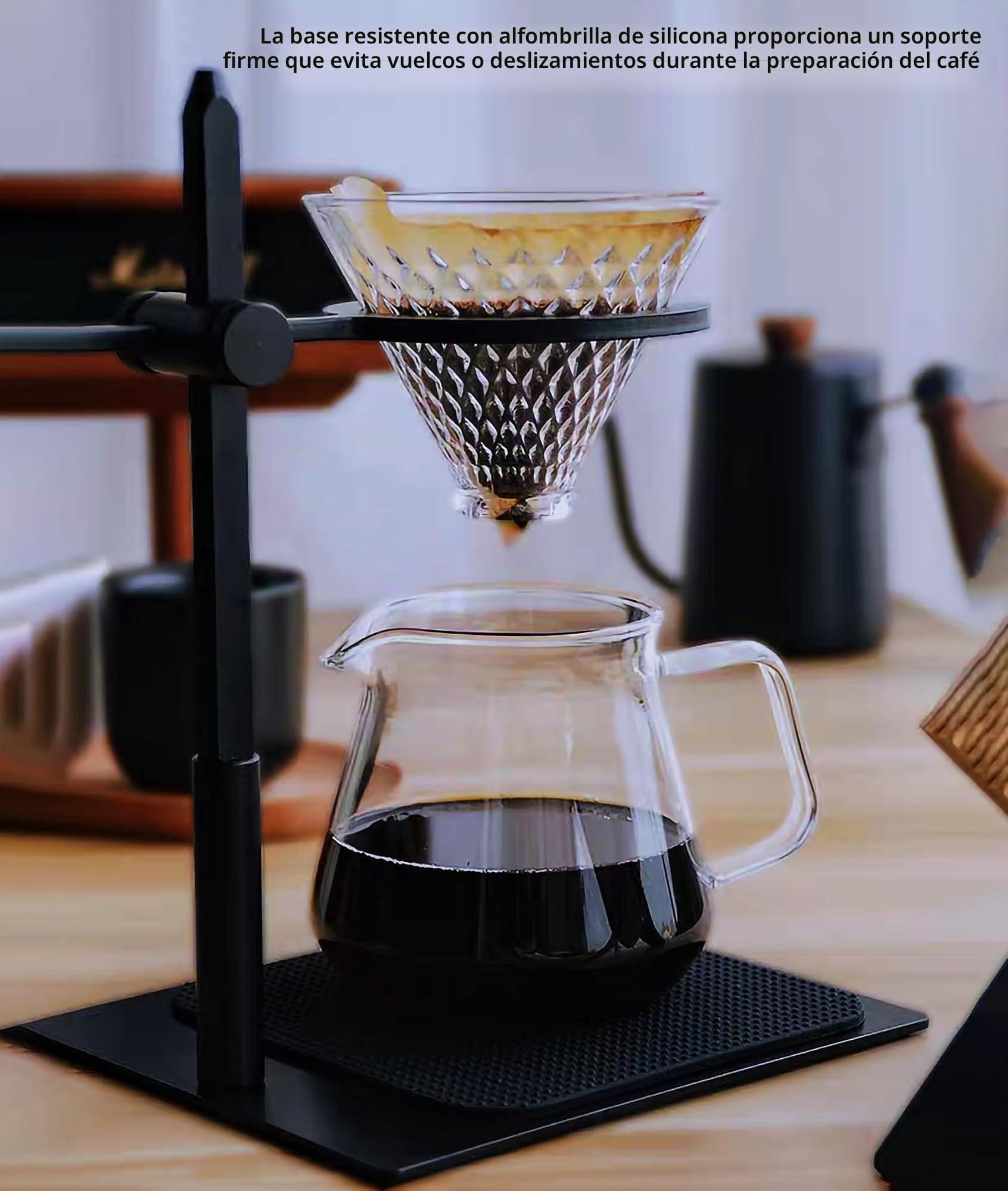 Soporte de Filtro de Goteo de Café Cafetera Goteo Soporte para Verter Más de Café