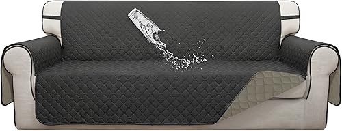 ISSUNTEX Fundas de sofá de doble protección 100% impermeables para sala de estar, fundas de sofá reversibles para sofá de 3 cojines, funda