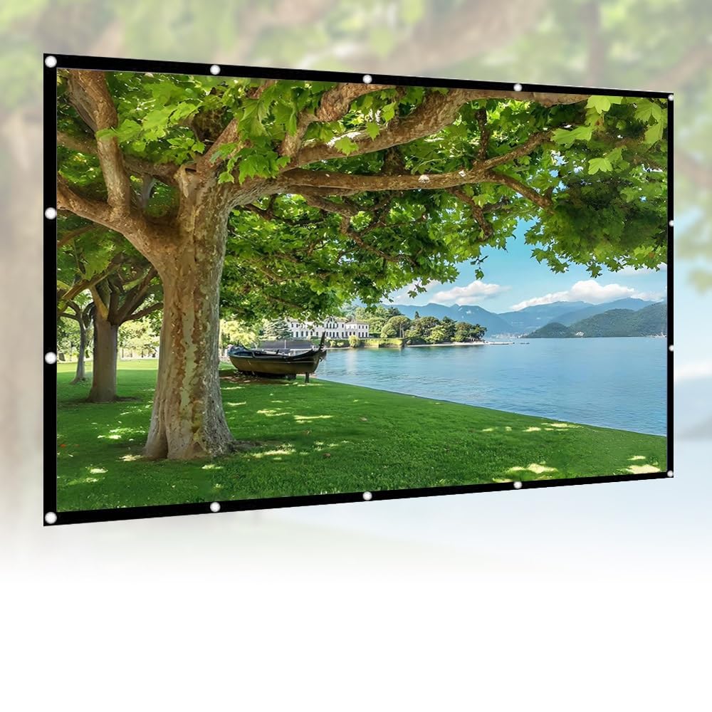 60-200 Pollici Schermo Di Proiezione Pieghevole Portatile 16:9 Schermo Proiettore Bifacciale Lavabile Telo Videoproiettore Per Interni Ed Esterni(180inch (16:9))