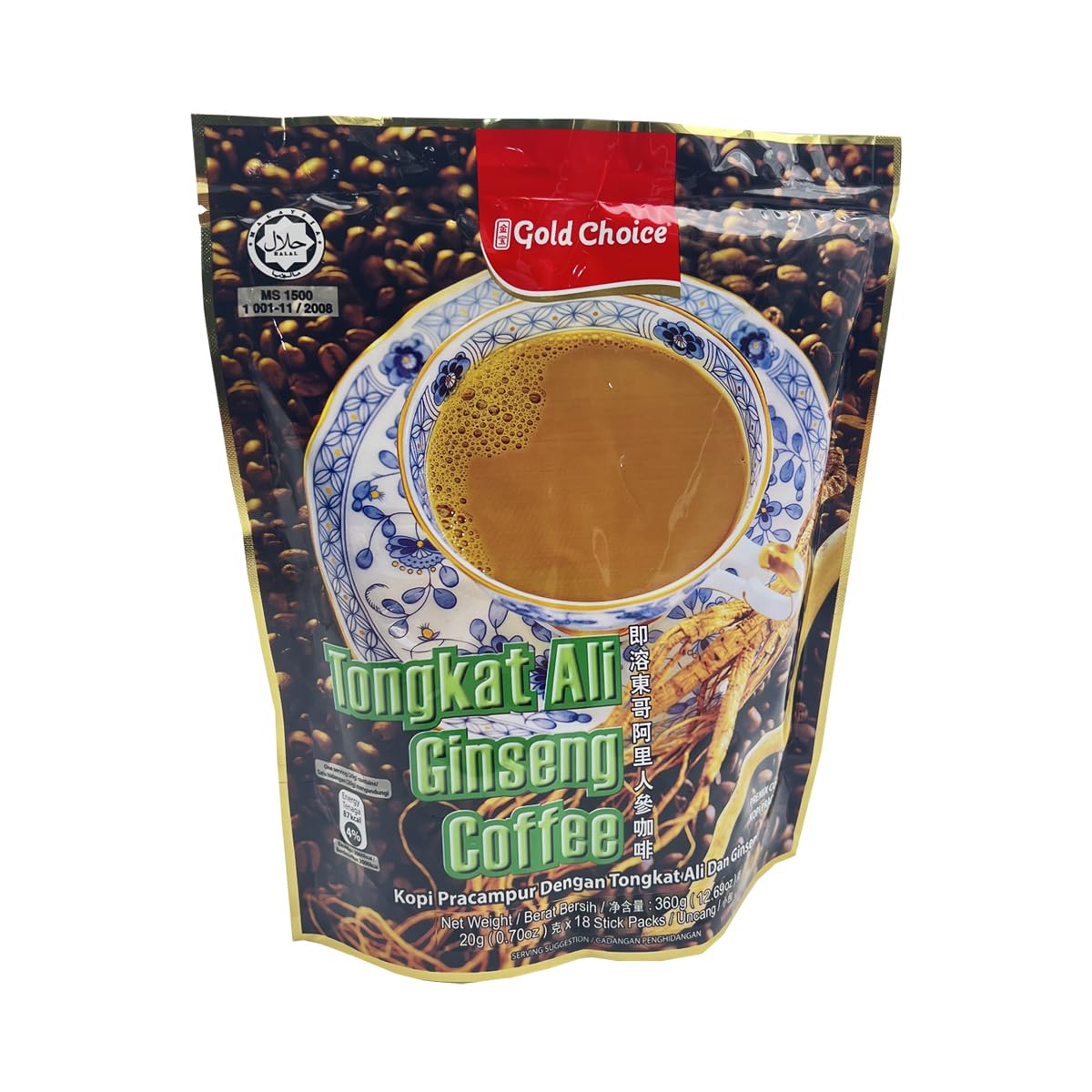 Generic Pack of 2 Gold Choice Tongkat Ali Ginseng Coffee (18 sachets x 20g)